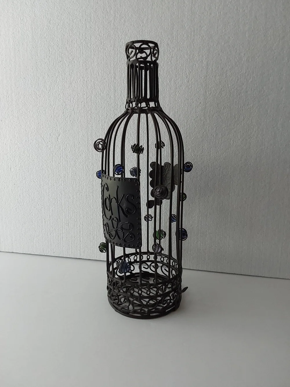 Decorative Metal Bird Cage Corks Holder